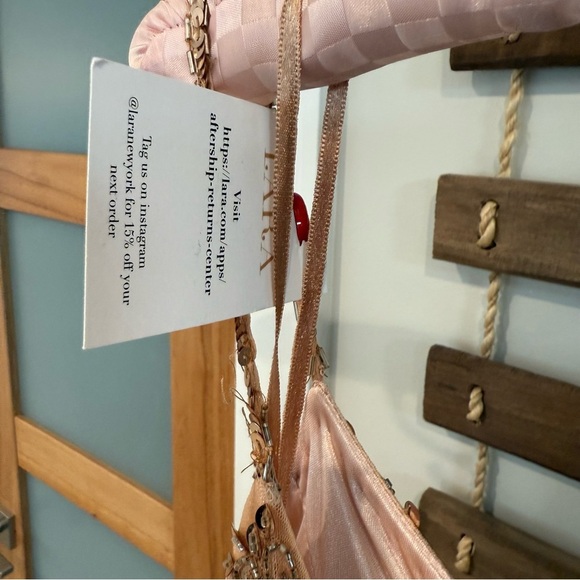 Lara Scoop Neck Beaded Elegant Sequin Prom MOB Evening Gown Blush Women’s 6 NEW - Picture 8 of 16